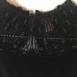 Black blouse with lace